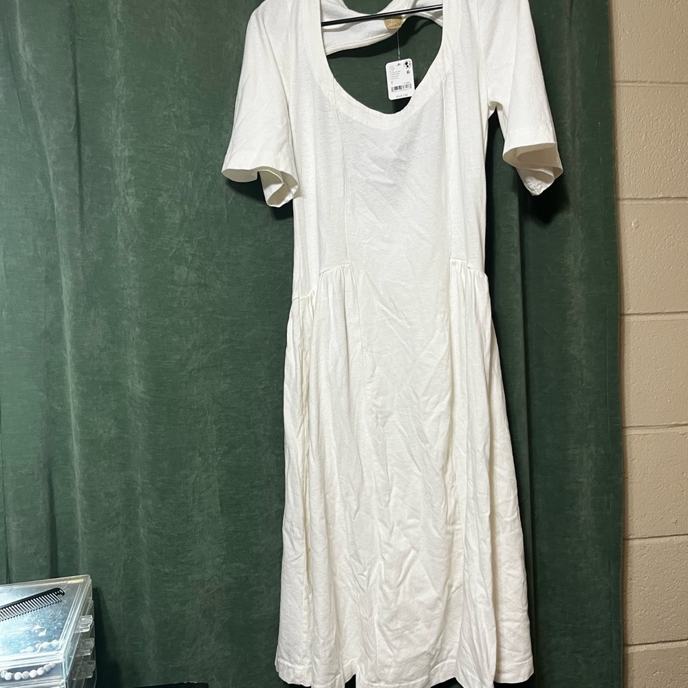 Free People Classic White Midi Dress